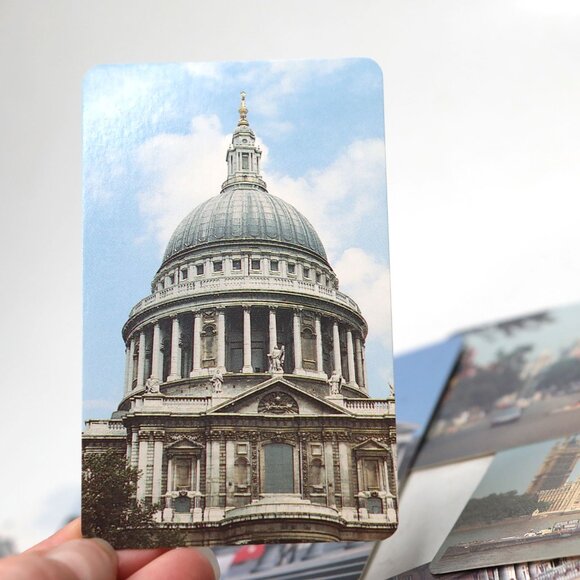 Vintage 80s Fax Pax London UK Info Picture Cards Big Ben Buckingham Palace - Picture 10 of 16